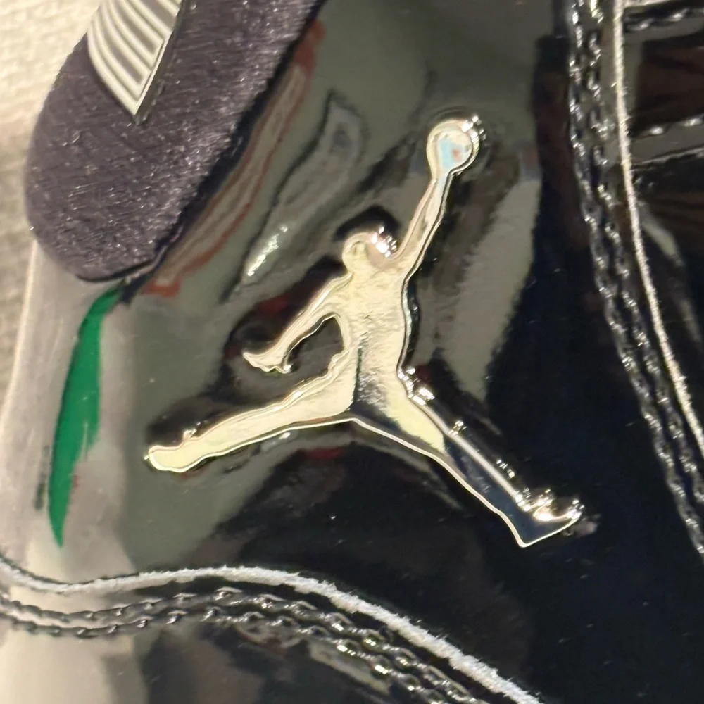 Jordan 11 “Patent Black” Mid TD Football Cleats - Picture 8 of 13